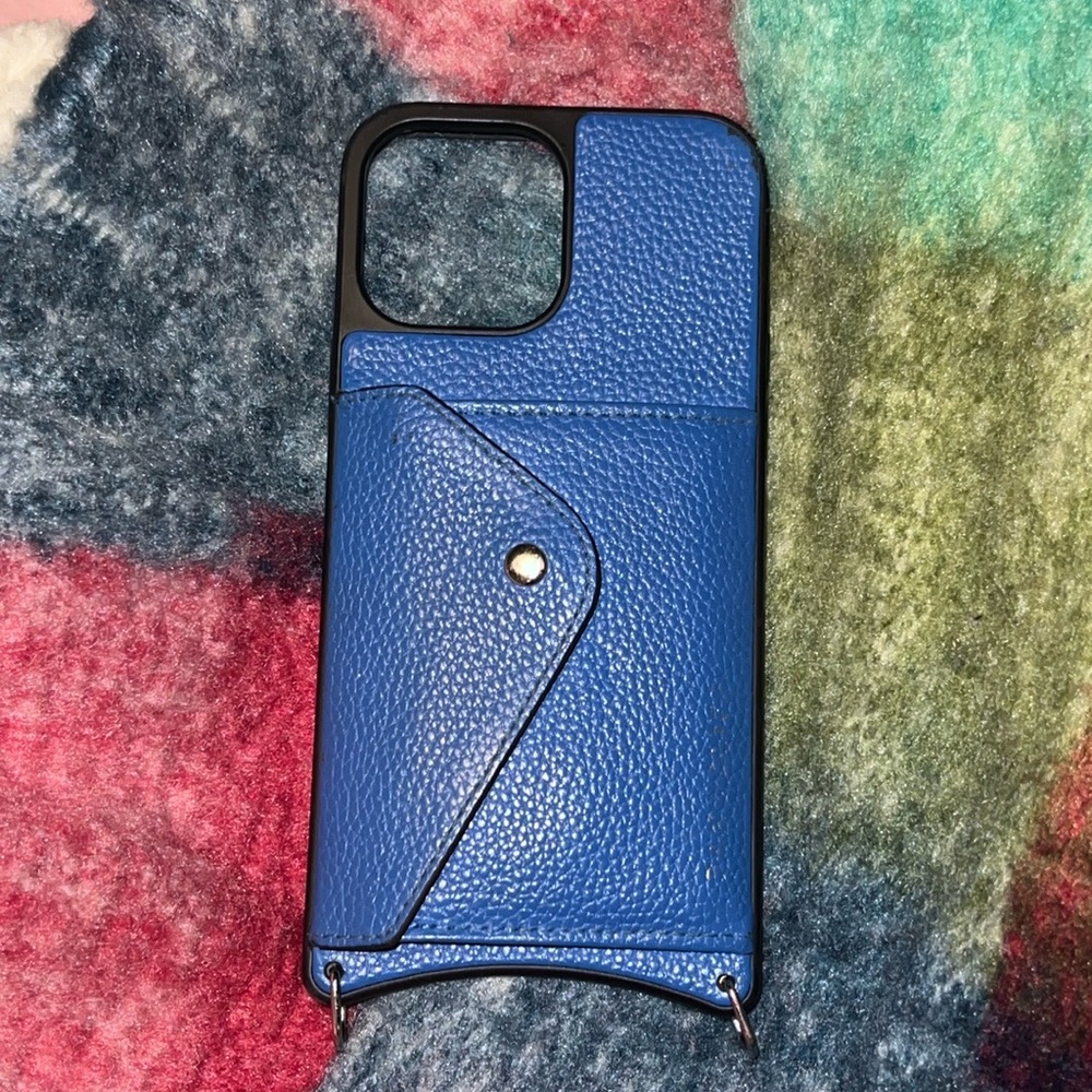 BLUE BANDOLIER HAILEY IPHONE CASE. size 12 pro max or 13 pro max iphone.